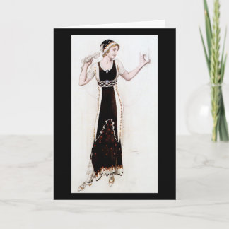 Cartão vazio do impressão da forma de Bakst 1912