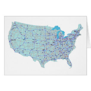 Cartão vazio do mapa dos Estados Unidos