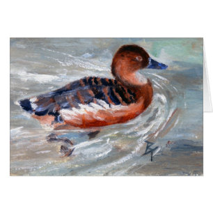 Cartão vazio do pato da natação