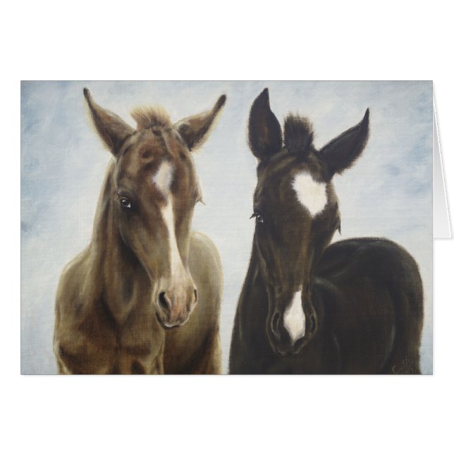 Cartão vazio dos potros (Frente Horizontal)