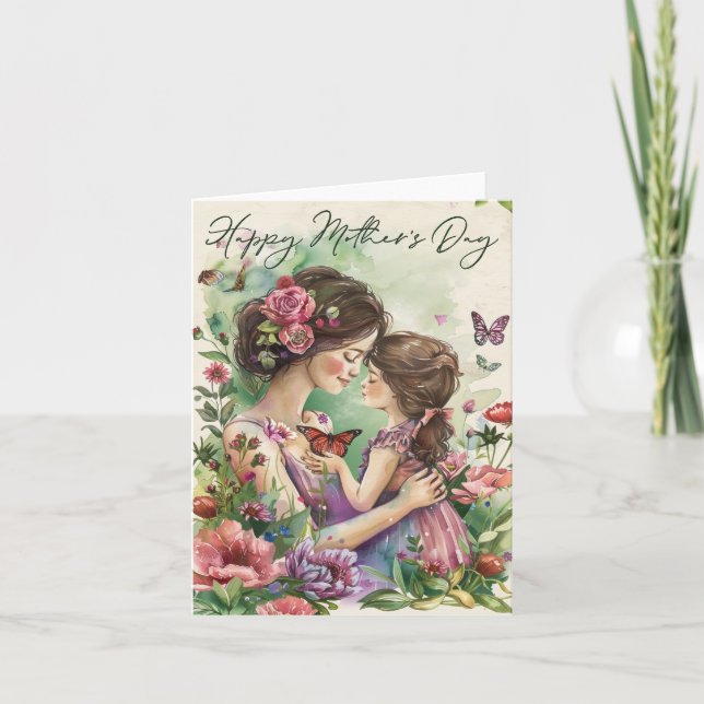 Cartão Vazio feliz dia de as mães (Frente)