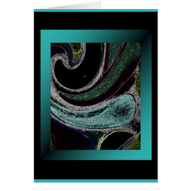 Cartão Vazio - fulgor da meia-noite do Aqua (Frente)