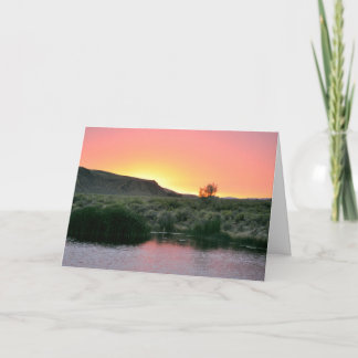 Cartão Vazio Greeting Card com foto de Desert Sunset