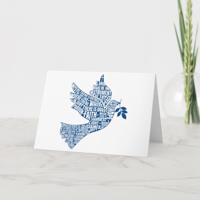 Cartão vazio: Instrumentos da paz (St Francis) (Frente)