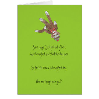 Cartão Vazio Macaco Sock InsideCard