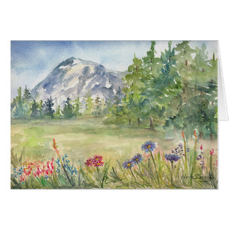 Cartão vazio nevado de Monuntain