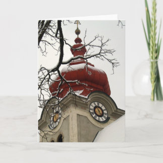 Cartão vazio nevado de Salzburg