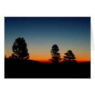 Cartão Vazio para dentro, serra nascer do sol