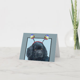 Cartão vazio parvo de cão preto
