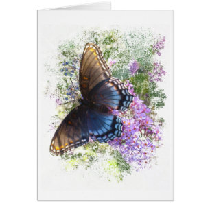 Cartão Vazio preto da borboleta #2