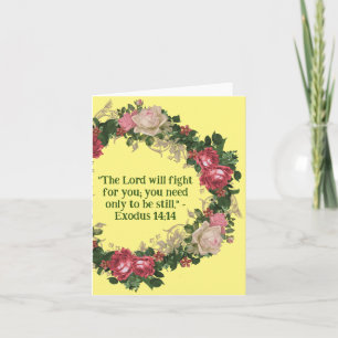 Cartão Vazio Religioso Rosa, inspirado na Vintage