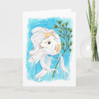 Cartão vazio tímido/Koi