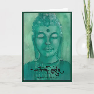 Cartão vazio verde de Buddha