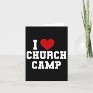 Cartão Vbs I Love Church Camp Christian Church Bíblia Sch