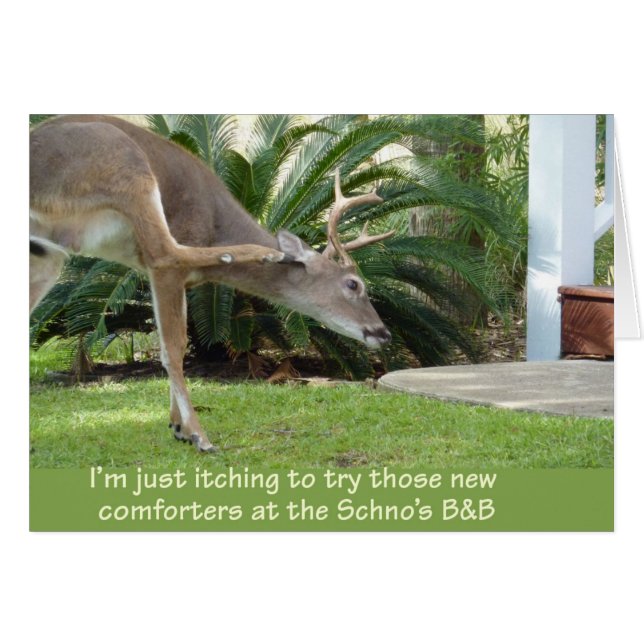 Cartão Veado com coceira (Frente Horizontal)