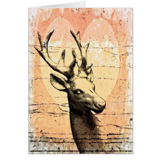 Cartão Veado com coração