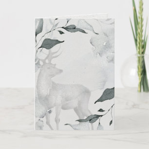Cartão Veado Pacífico Rustic Watercolor