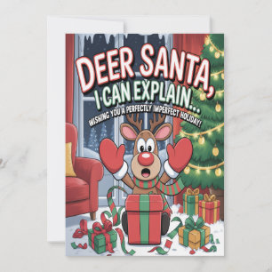 Cartão Veado Papai Noel Posso Explicar O Natal
