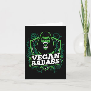 Cartão Vegan Bad Malhação Gorilla Bodybuilding Beast