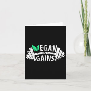 Cartão Vegan ganha Gym Vegetariano trabalhando Humor Tee