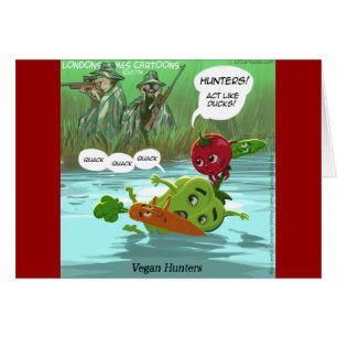 Cartão Vegan Hunters Funny