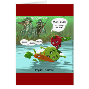 Cartão Vegan Hunters Funny