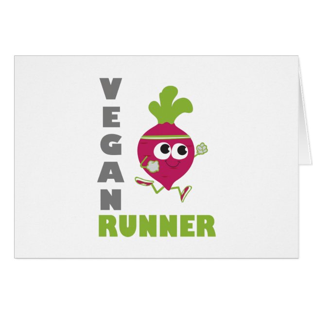 Cartão Vegan Runner - Beet (Frente horizontal)