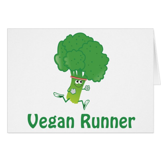 Cartão Vegan Runner - Broccoli (Frente horizontal)