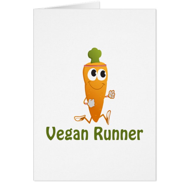 Cartão Vegan Runner - Cenoura (Frente)