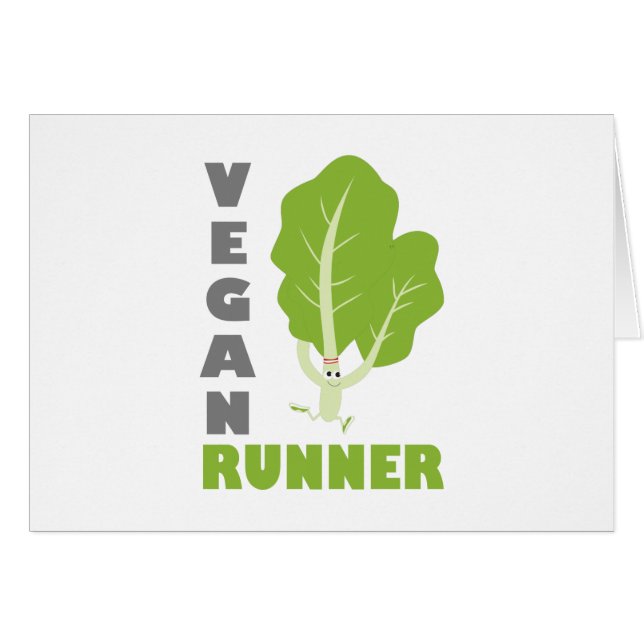 Cartão Vegan Runner - Kale (Frente horizontal)