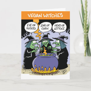 Cartão Vegan Witches Halloween