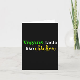Cartão Vegans Sabem Como Carne Engraçada De Frango Lover