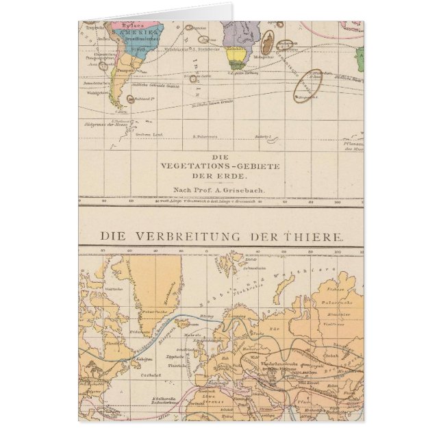 Cartão Vegetacionóbio, Mapa do Atlas Thiere (Frente)