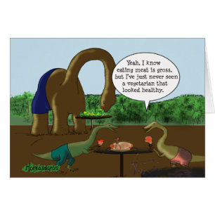 Cartão Vegetariano vs Carnivore