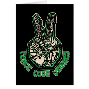 Cartão Vegetarianos do amor da paz