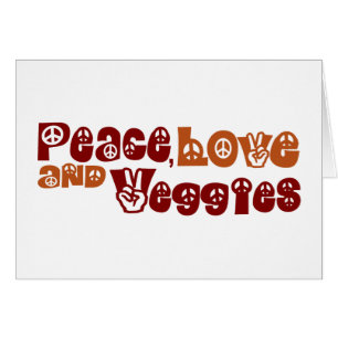 Cartão Vegetarianos do amor da paz