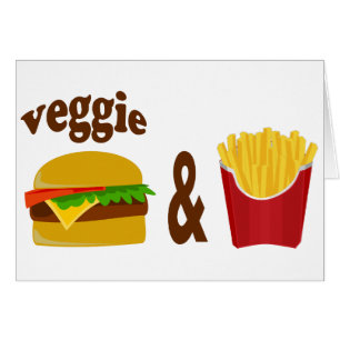 Cartão Veggie Burger e Fries