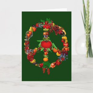 Cartão Veggie Peace Sign