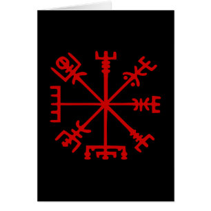 Cartão Vegvísir (Viking Compass) Sanguíneo
