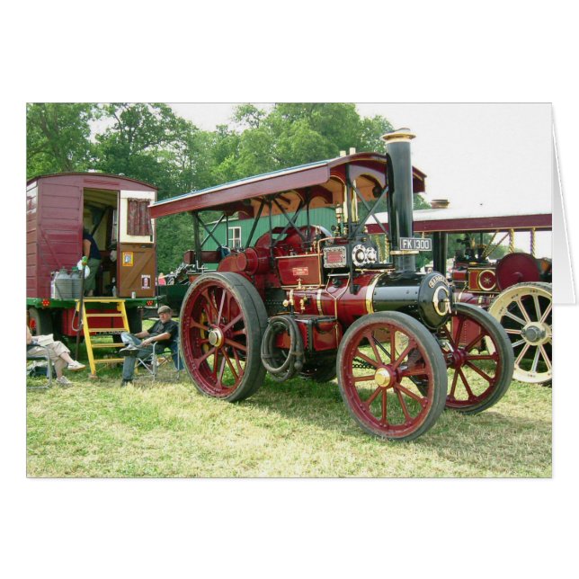 Cartão veículo de colheita e reboque (Frente Horizontal)