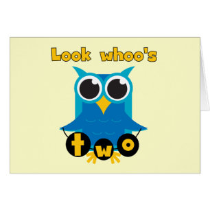 Cartão Veja quem são os dois Camisetas de aniversário e p