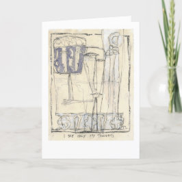 Cartão Vejo apenas os meus pensamentos