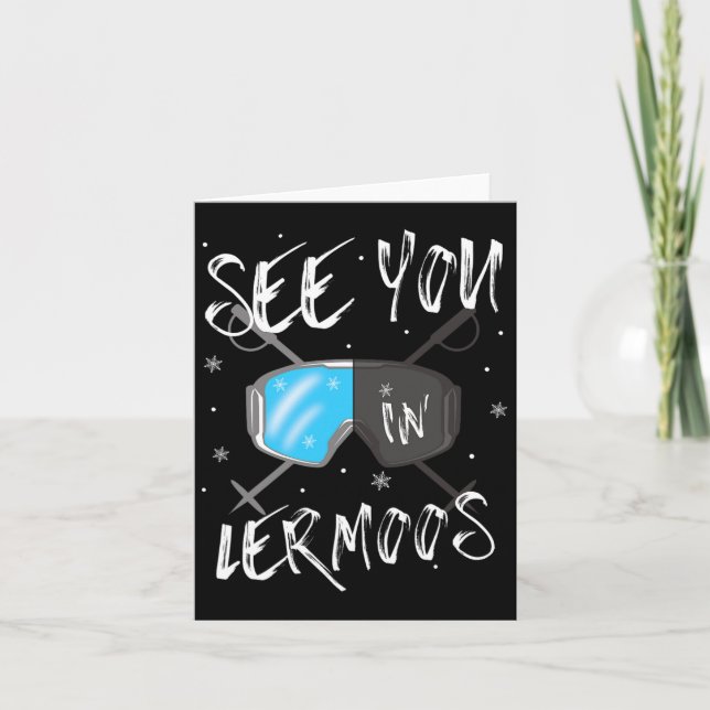 Cartão Vejo Você No Esqui De Vacinação De Lermoos Tyrol (Frente)