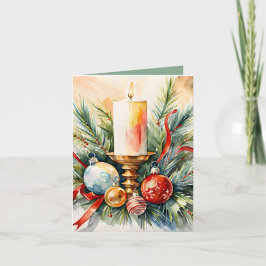 Cartão Vela com Ornaments Foto e Artesanato Natal