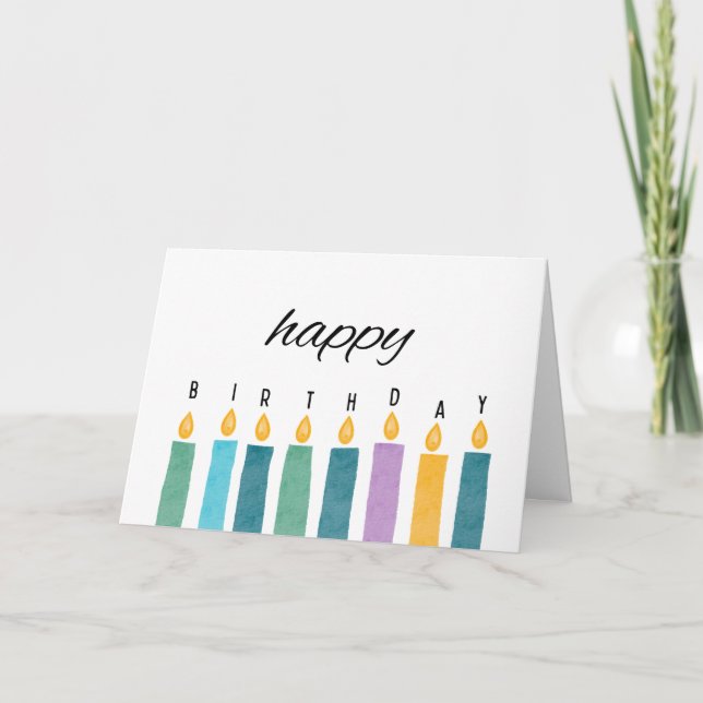 Cartão Vela de Aniversário Feliz (Frente)