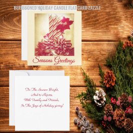 Cartão Vela de Feriado com Fitas