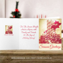 Cartão Vela de férias com carne