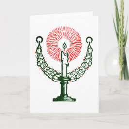 Cartão Vela de Natal Tradicional