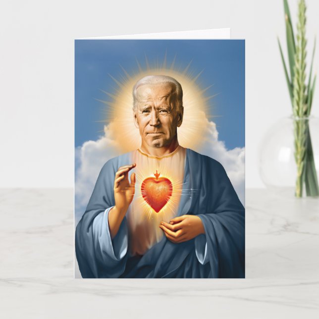 Cartão Vela de Oração do Santo Joe Biden (Frente)