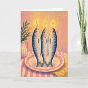 Cartão Vela de Sardinha Amor Caprichoso por Peixes Costei